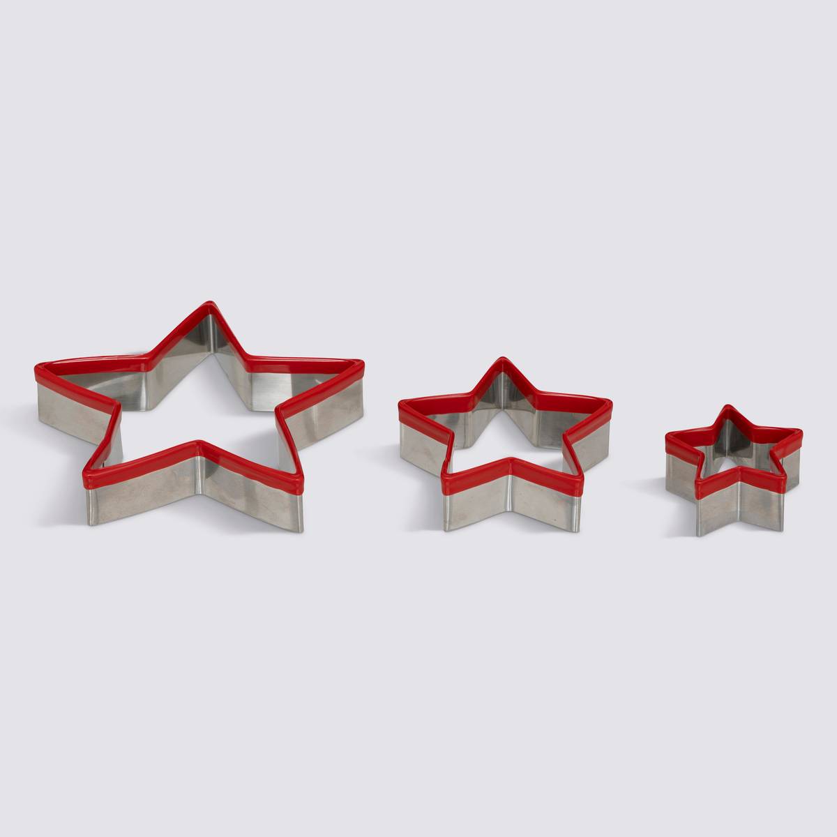 Emporte-pièces, 3 pièces, rouge Noël