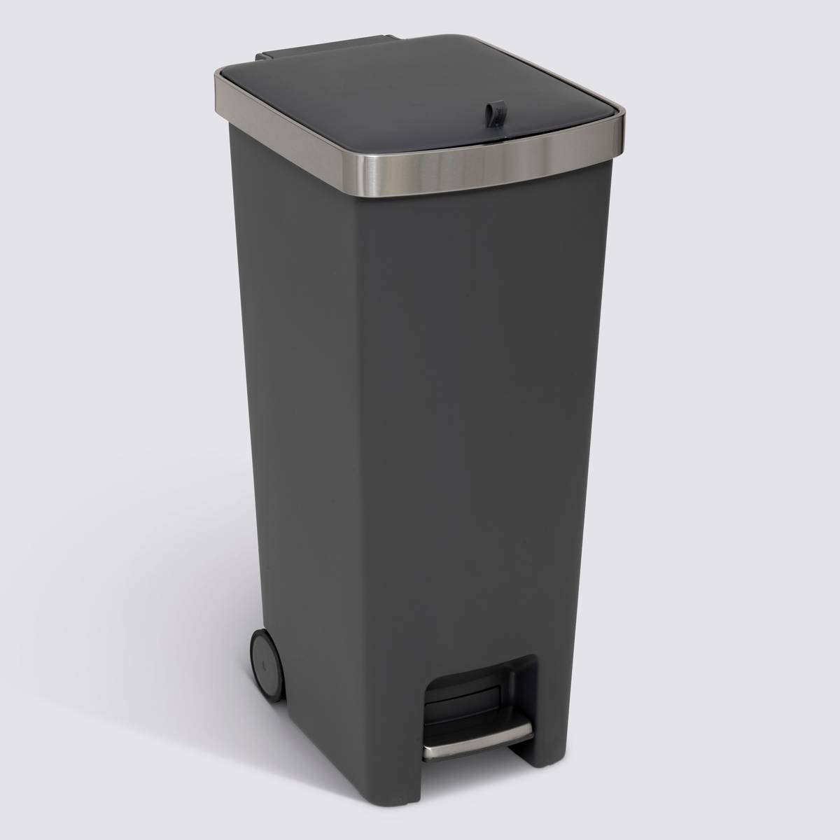 Poubelle, pédale, 45 l, gris 