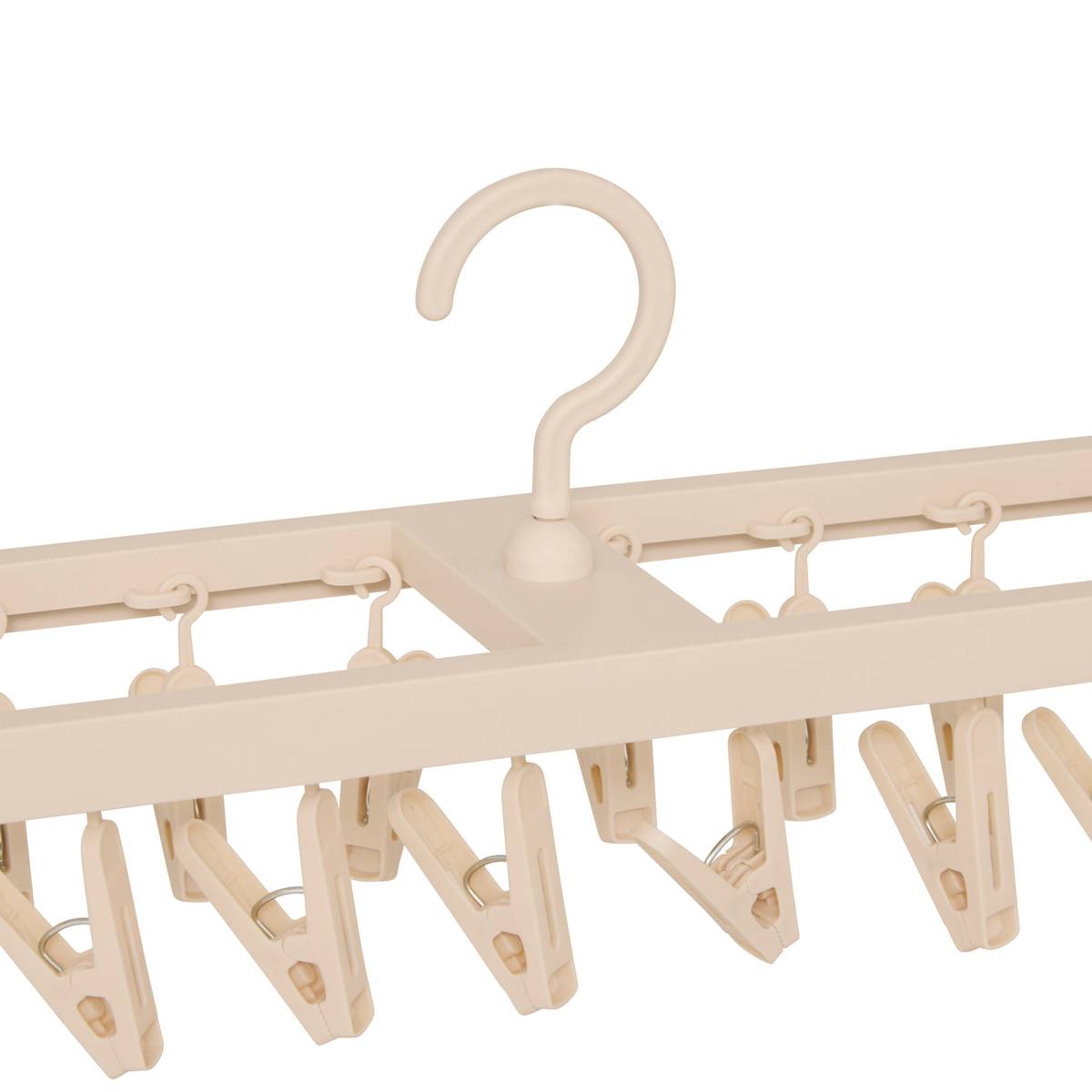 Séchoir double, 32 pinces, beige 