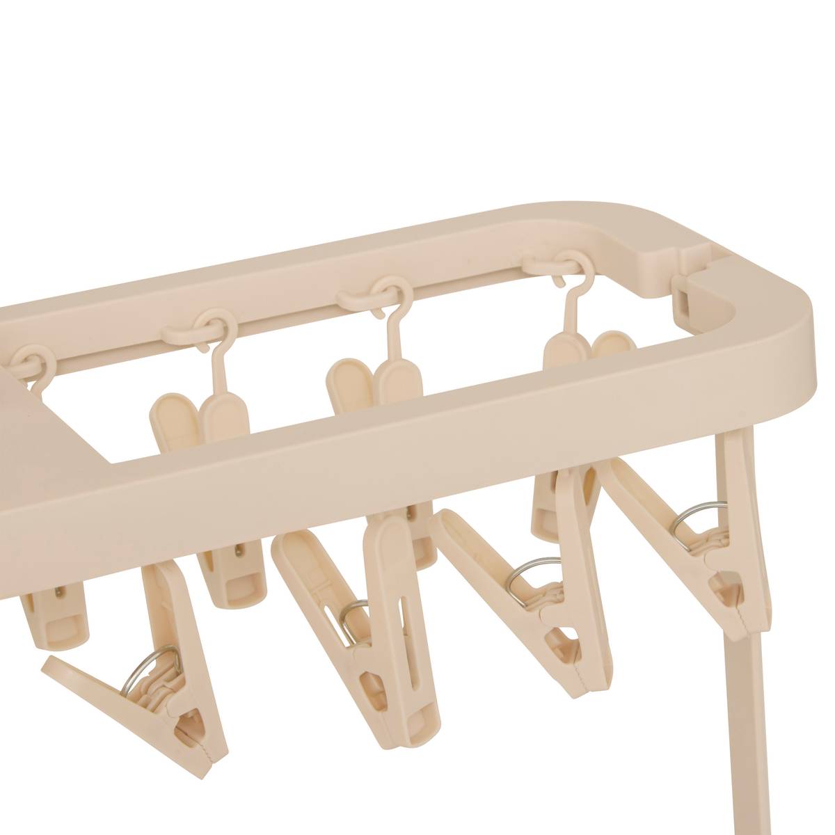 Séchoir double, 32 pinces, beige 