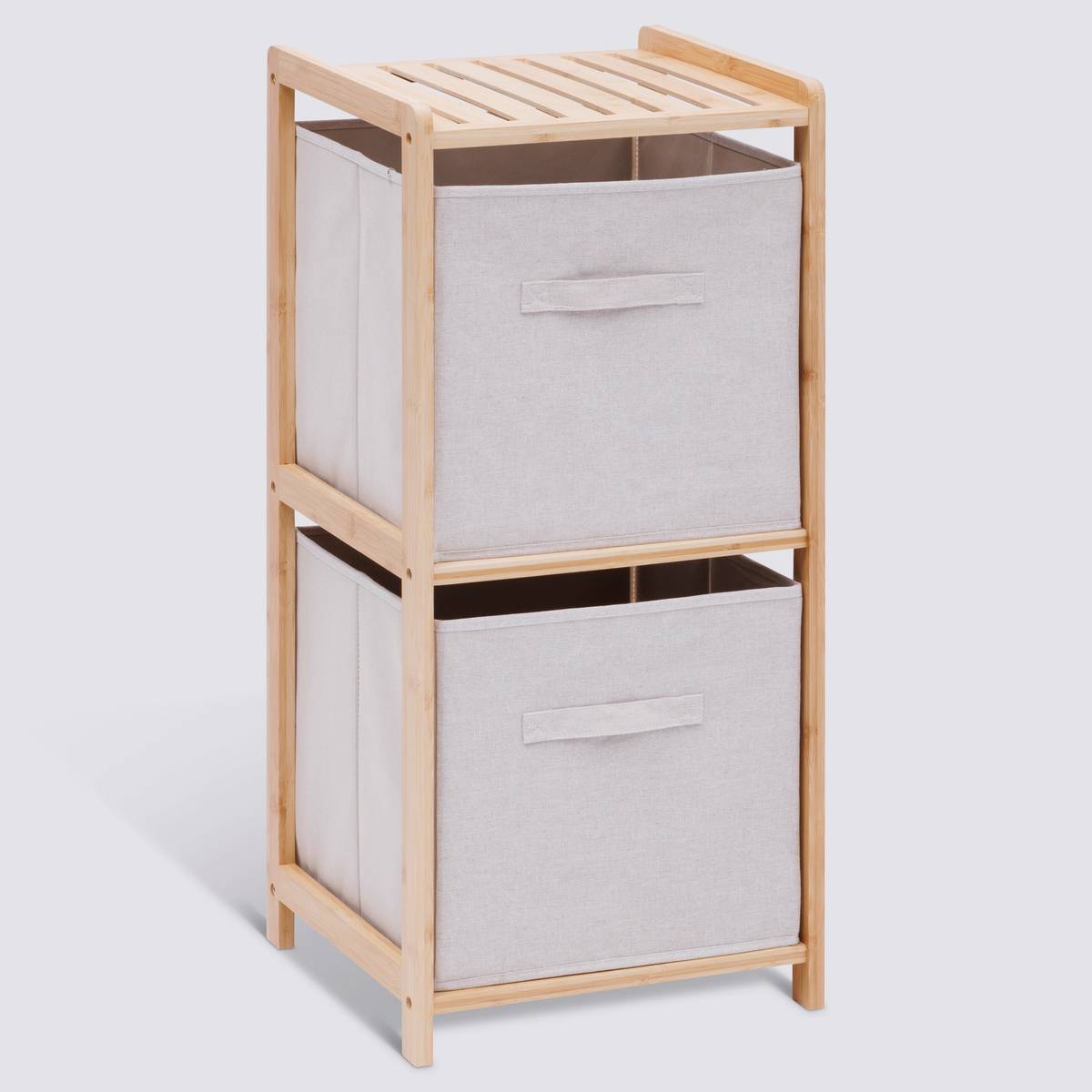Etagère 2 niveaux, beige Tidy box