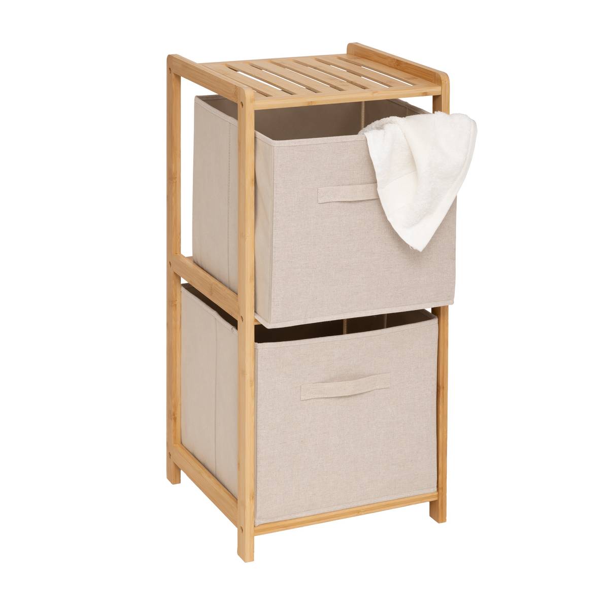 Etagère 2 niveaux, beige Tidy box