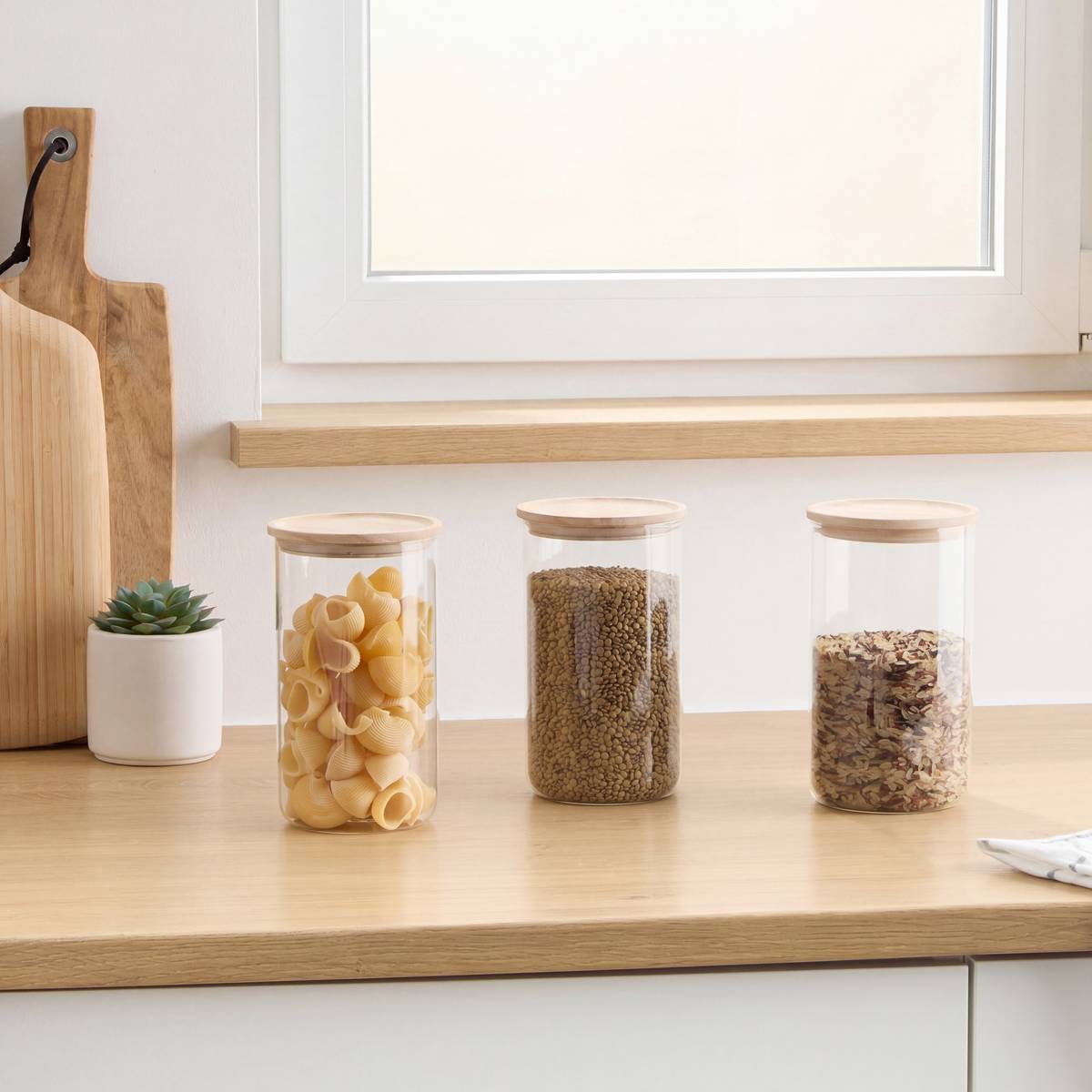 Lot de 3 bocaux, 1l Hermet
