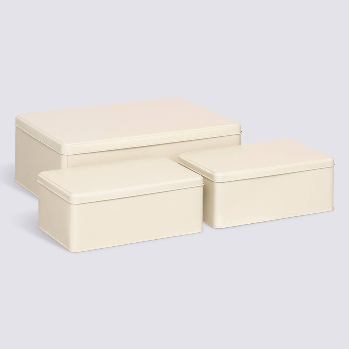 Lot de 3 boîtes de rangement, l.31/20,5 cm, argile Deskolor