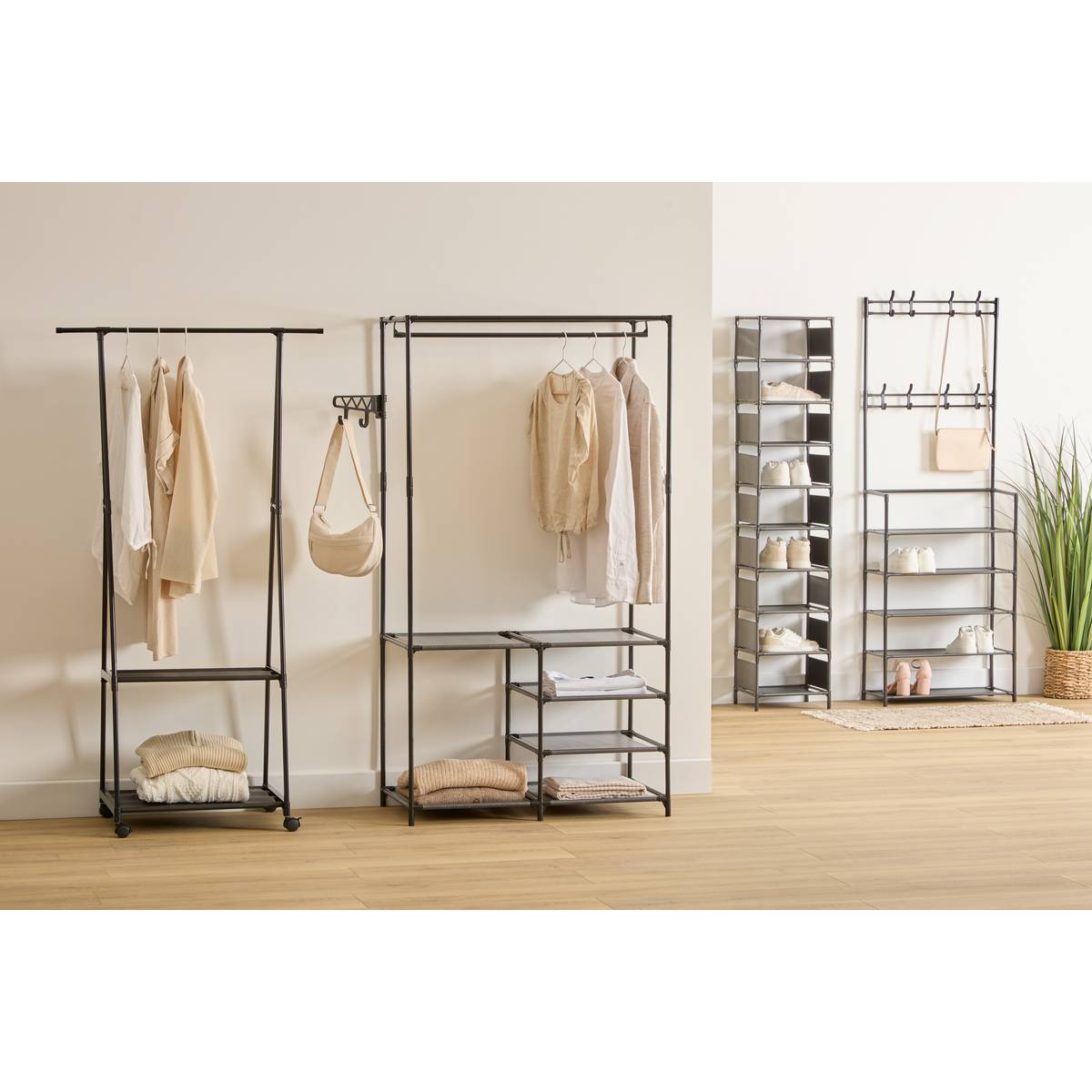 Portant à vêtements, noir Intissa