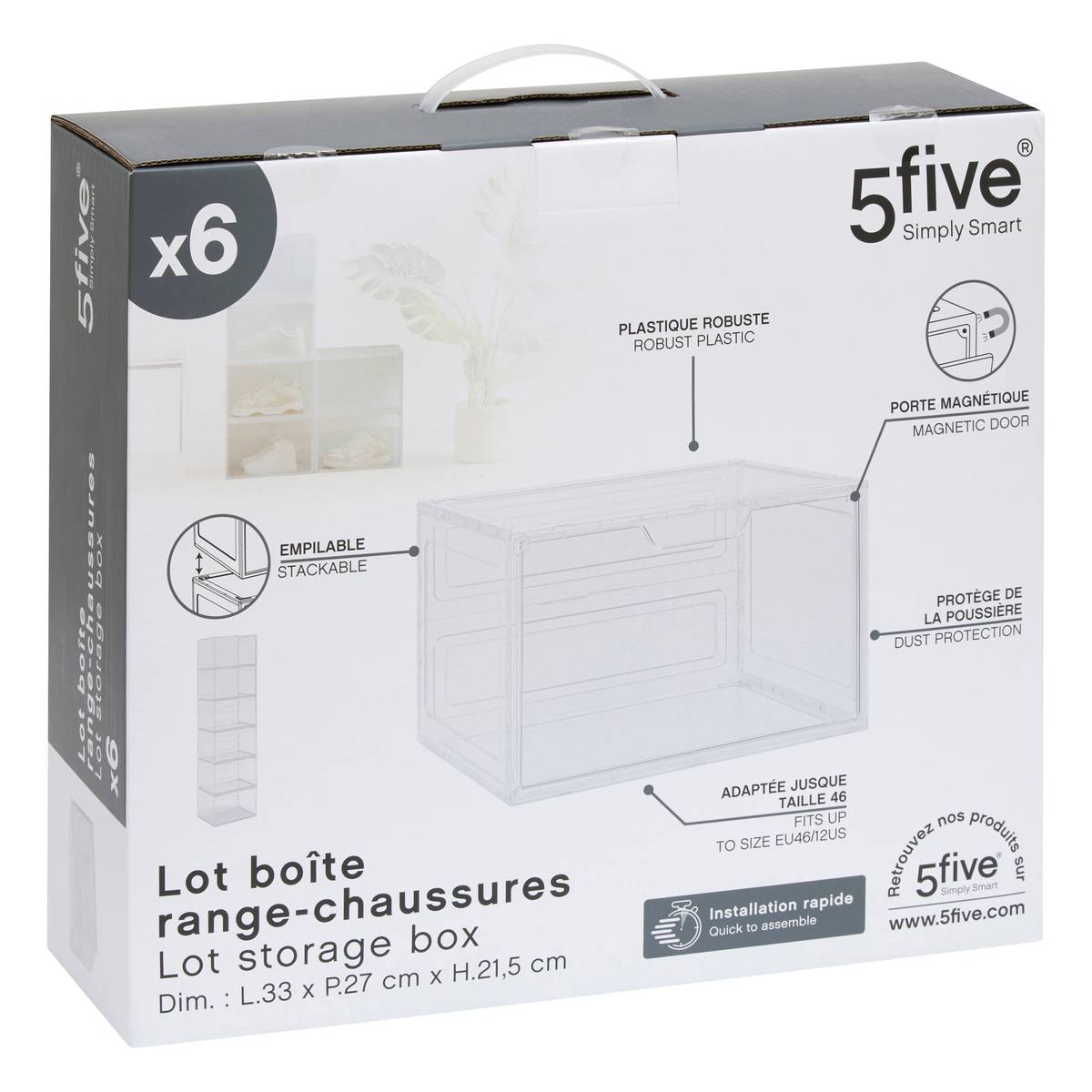 Range-chaussures, 6 paires Spacy plus