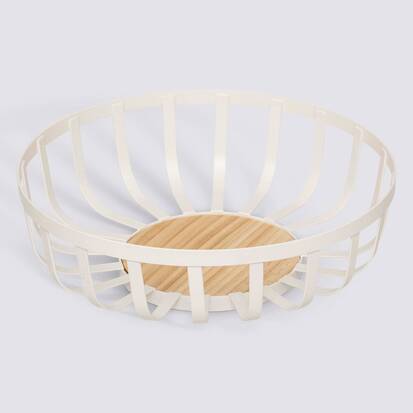 Corbeille à fruits, l.28 cm, blanc Balm