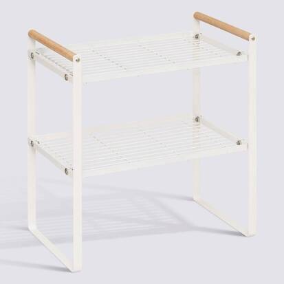 Etagère 2 niveaux, blanc Balm