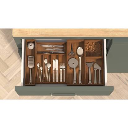 Range-couverts, l.35 cm, marron Tidy smart acacia