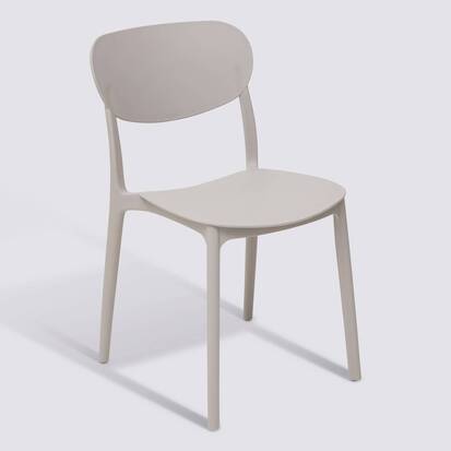 Chaise, taupe Plasta