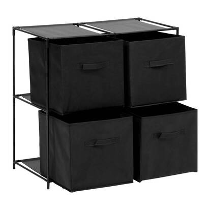 Etagère 2 niveaux, noir Mix'n modul