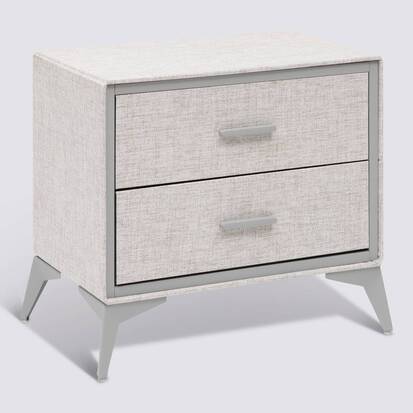 Commode 2 tiroirs, gris Granite