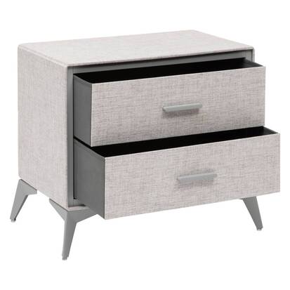Commode 2 tiroirs, gris Granite