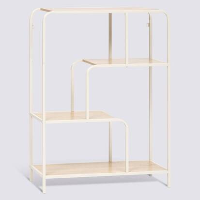 Console 2 étagères, beige Curvy