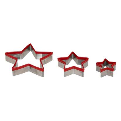 Emporte-pièces, 3 pièces, rouge Noël