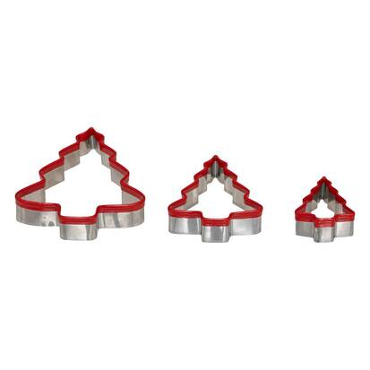Emporte-pièces, 3 pièces, rouge Noël