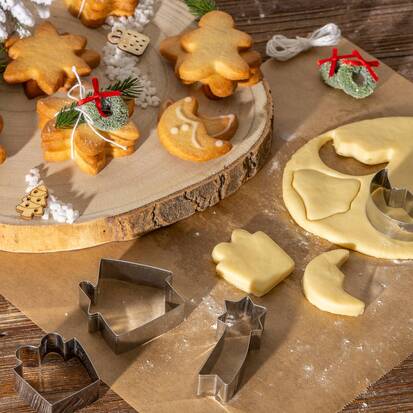 Emporte-pièces, 18 pièces, argent Noël