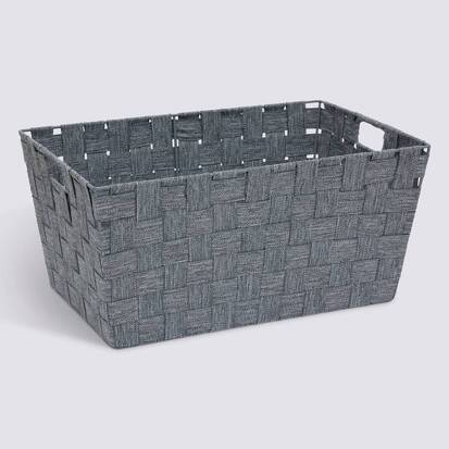 Panier, l.38 cm, gris Lise