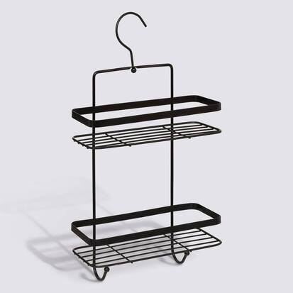 Serviteur de douche 2 niveaux, noir Venterra