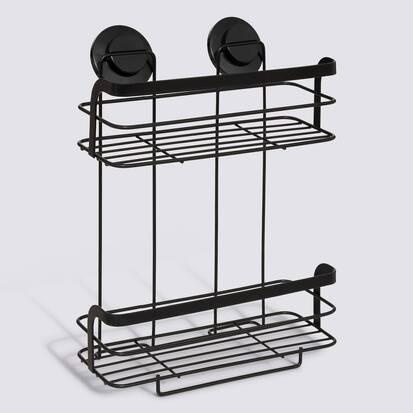 Serviteur de douche 2 niveaux, noir Venterra