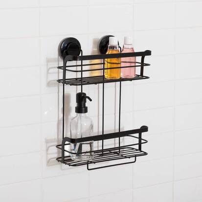 Serviteur de douche 2 niveaux, noir Venterra