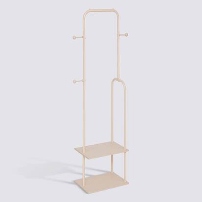 Portant à vêtements, 2, étagères, argile Liny