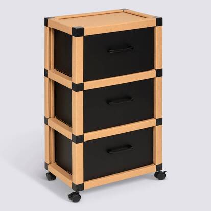 Tour de rangement, 3 niveaux, beige Cardy