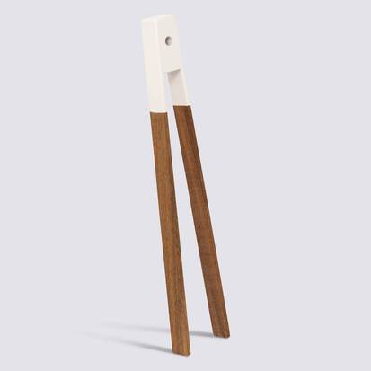 Pince à toast, l.5,5 cm, marron Acacia