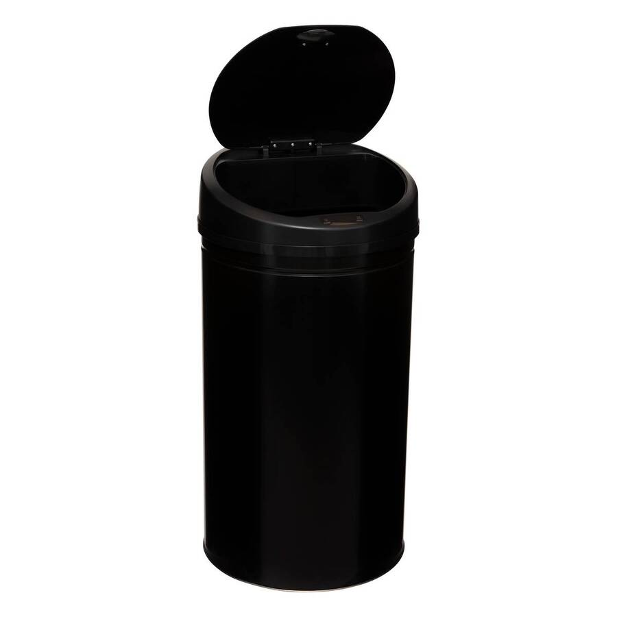 Poubelle, détecteur infra-rouge + bouton, 40 l, noir 