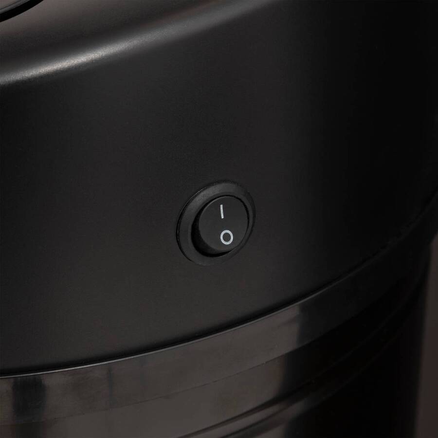 Poubelle, détecteur infra-rouge + bouton, 40 l, noir 