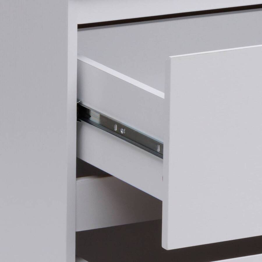 Commode 3 tiroirs, blanc Dolo