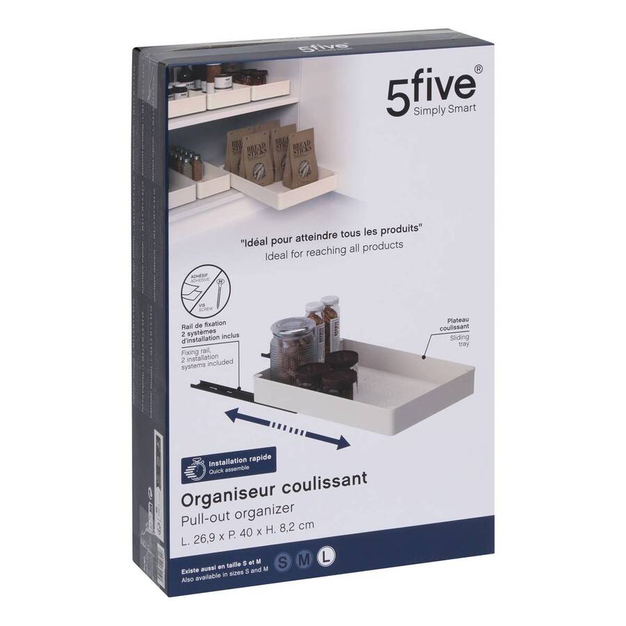 Organiseur, l.40 cm, beige Stora