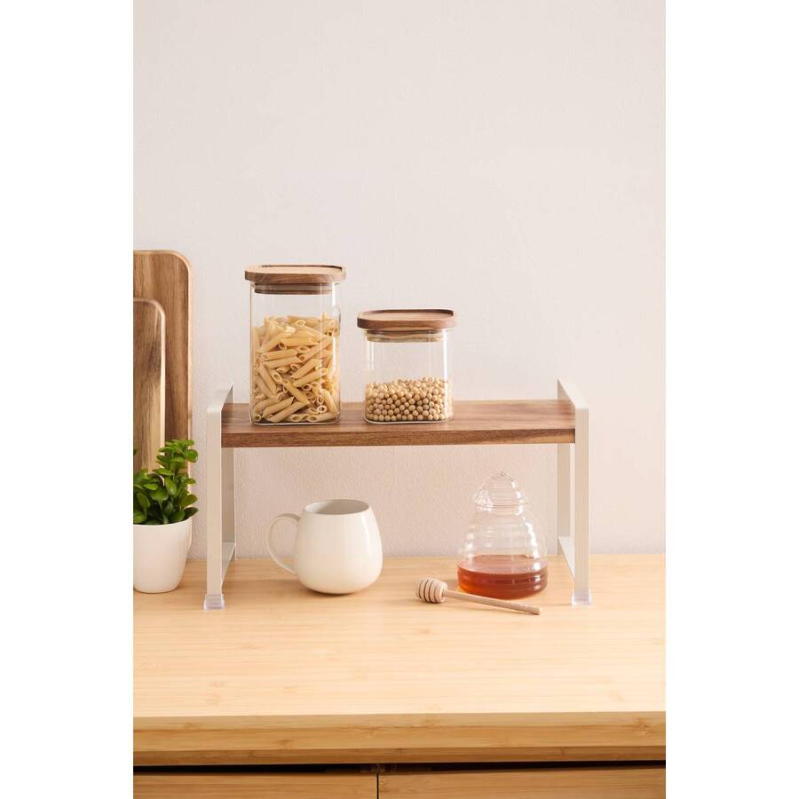 Etagère 1 niveau, beige Acacia