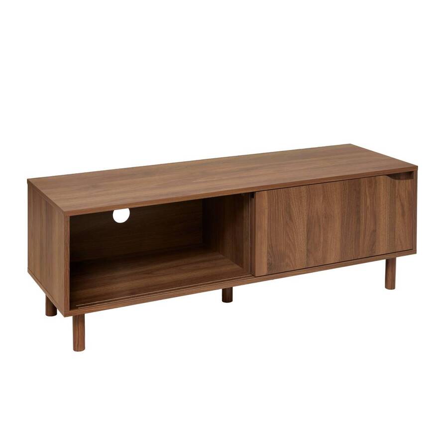 Meuble tv 2 étagères, marron Slidy