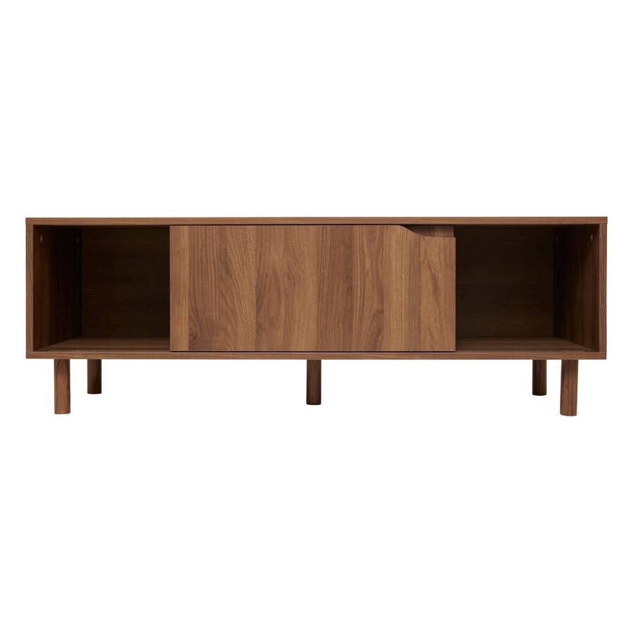 Meuble tv 2 étagères, marron Slidy