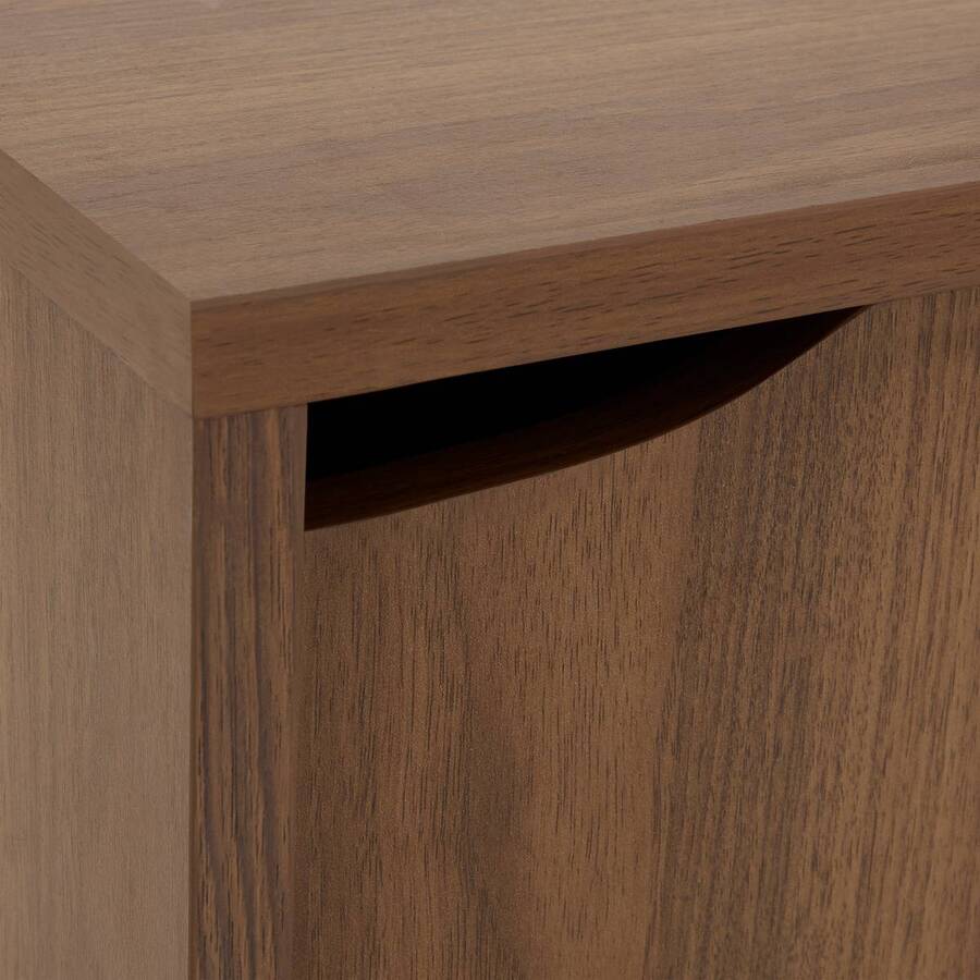 Meuble tv 2 étagères, marron Slidy