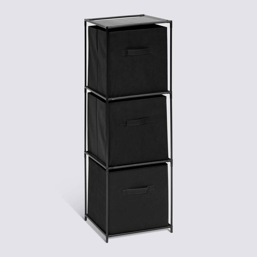 Etagère 3 niveaux, noir Mix'n modul