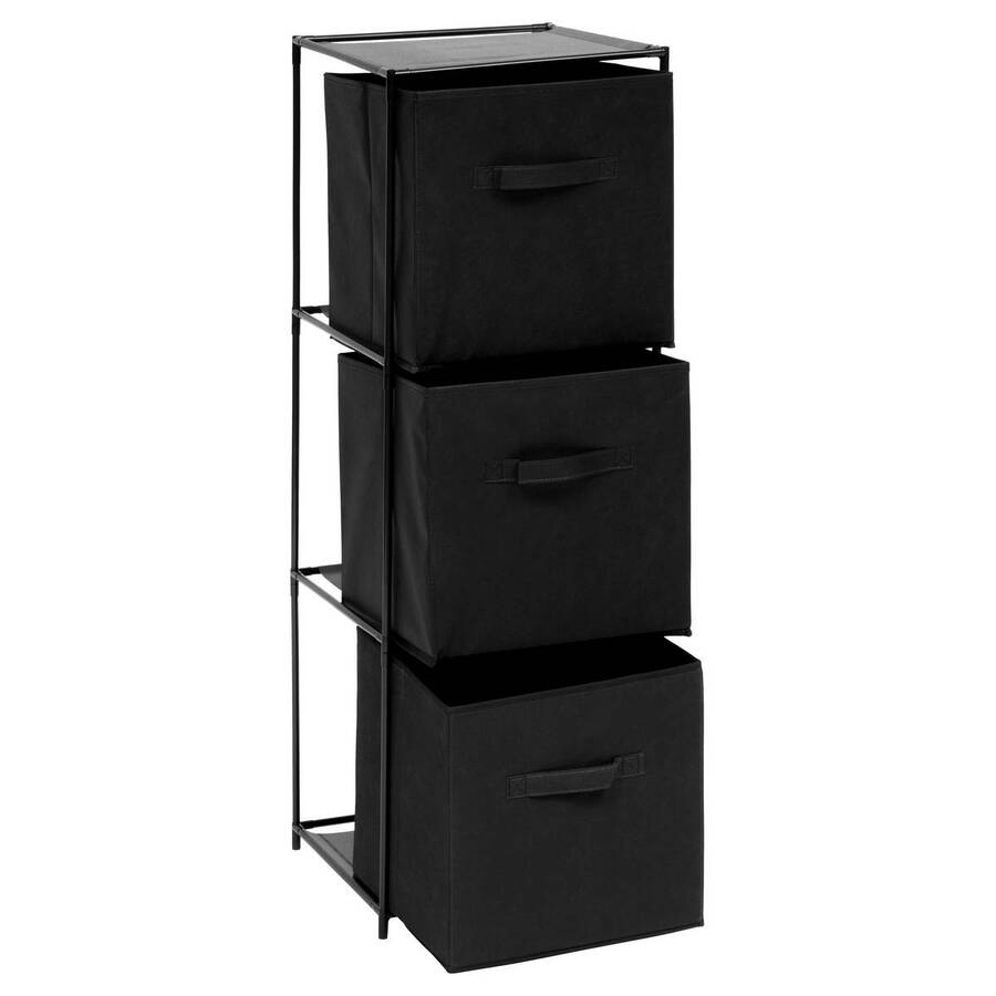 Etagère 3 niveaux, noir Mix'n modul