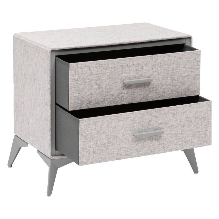 Commode 2 tiroirs, gris Granite