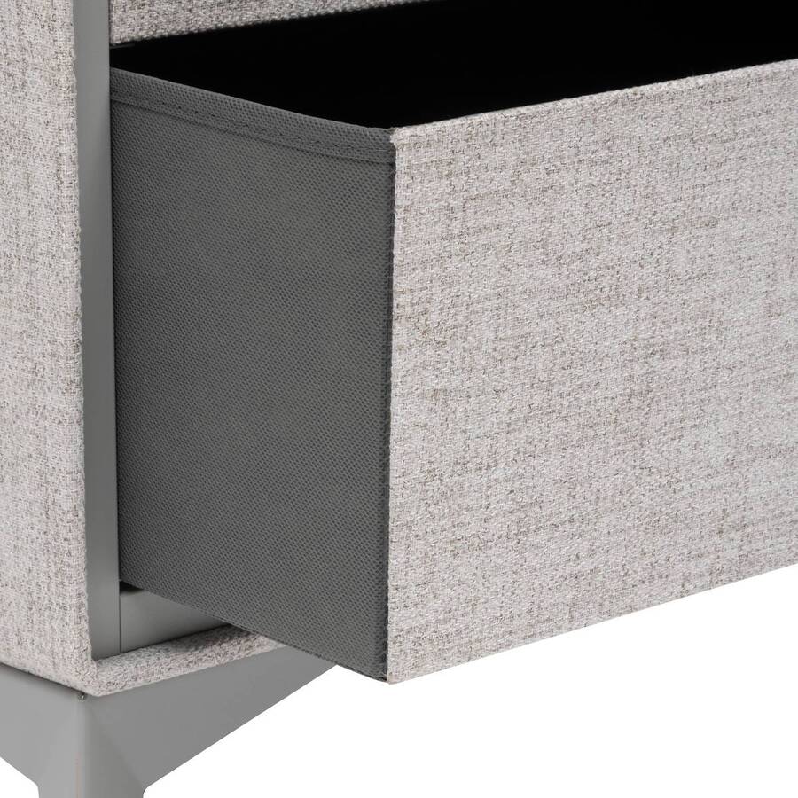 Commode 2 tiroirs, gris Granite