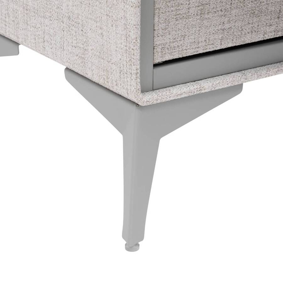 Commode 2 tiroirs, gris Granite