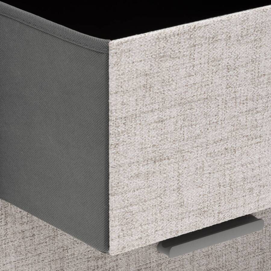 Commode 6 tiroirs, gris Granite