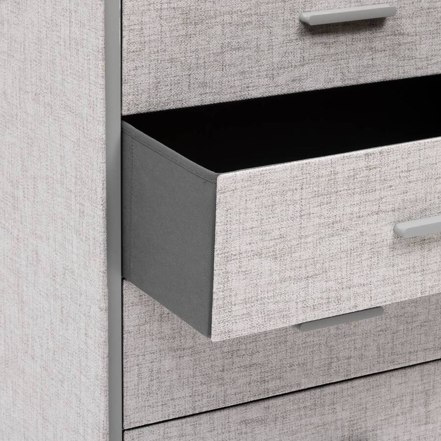 Commode 4 tiroirs, gris Granite