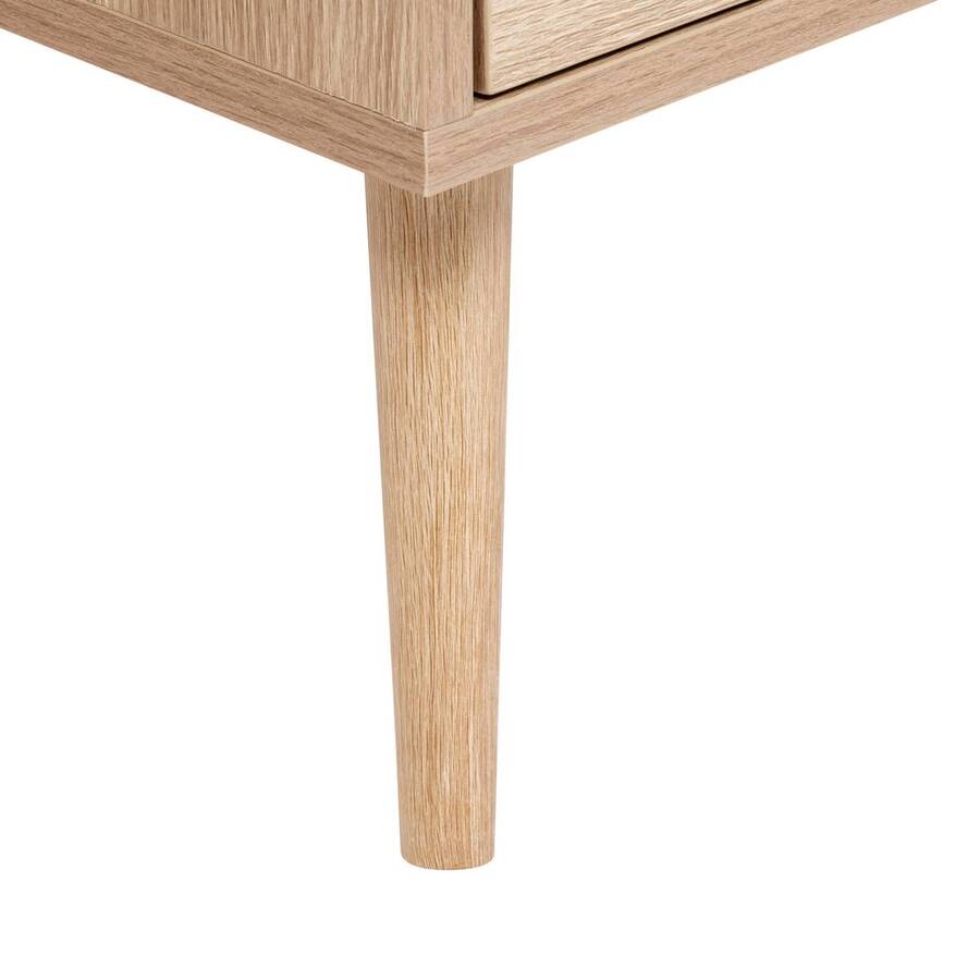 Bureau 2 tiroirs, beige Abana