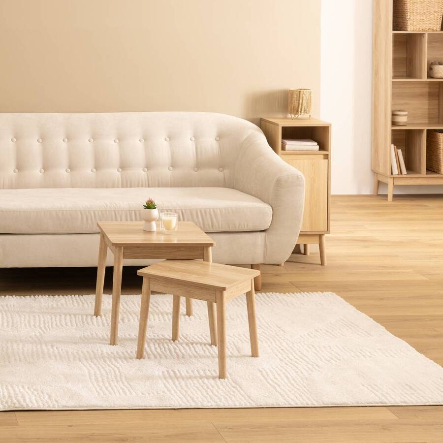 Tables gigognes, beige Abana
