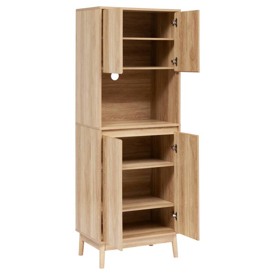 Buffet de cuisine 2 portes, marron Abana