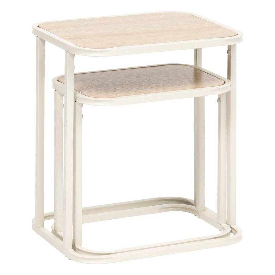 Tables gigognes, beige Curvy