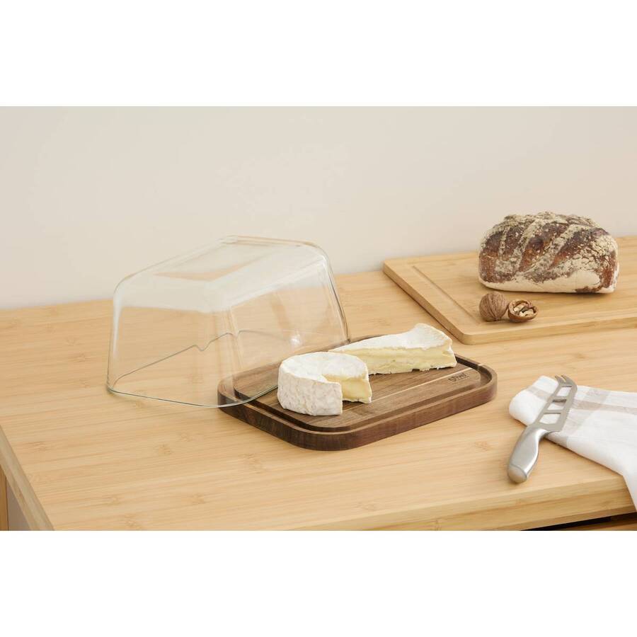 Boîte à fromage, socle acacia 