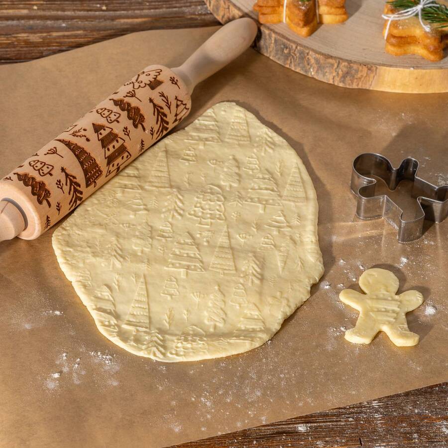 Rouleau à patisserie, l.35,5 cm, beige 