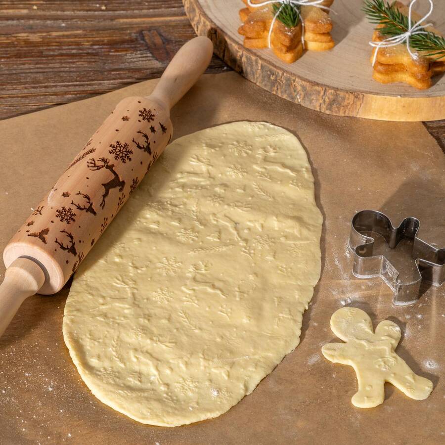 Rouleau à patisserie, l.35,5 cm, beige 